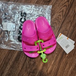 Girls Pink Crocs